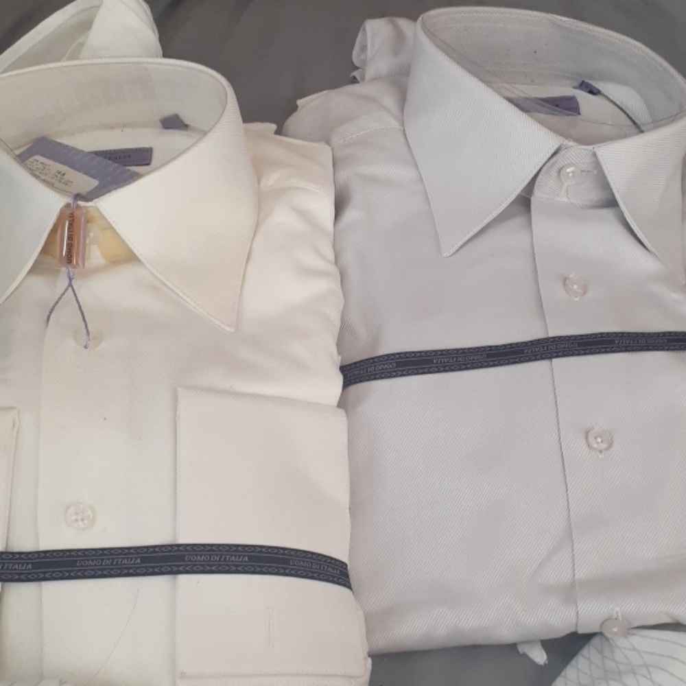 2 shirts white and off white